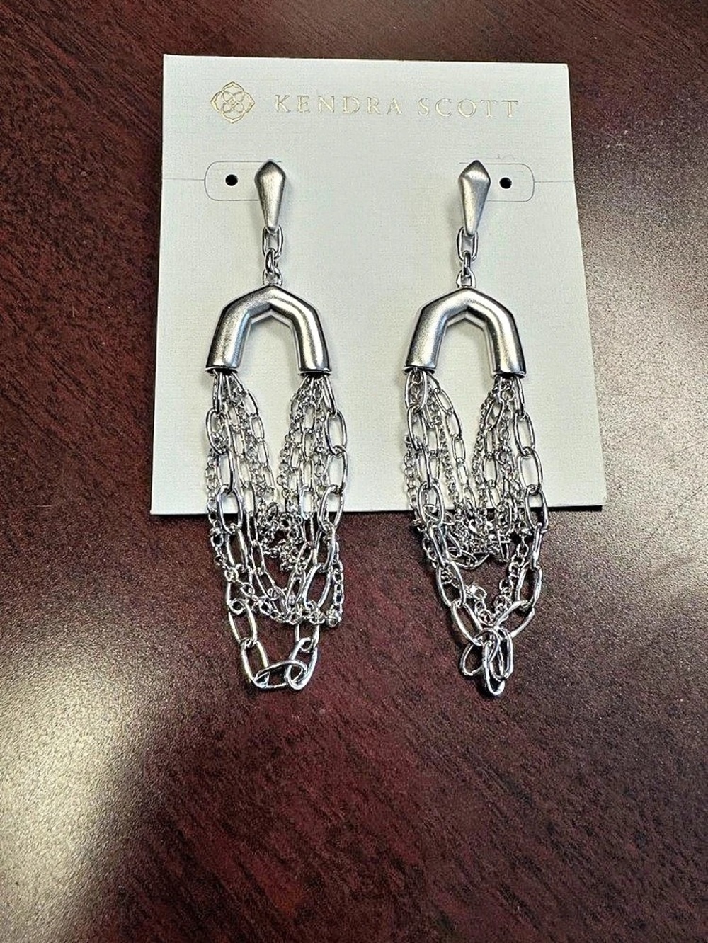 Kendra Scott Ryder Statement Earring Statement Earrings in Silver NWT
